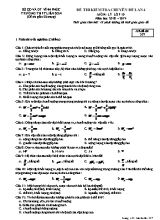 Đề thi kiểm tra Chuyên đề lần 4 môn Vật lý Lớp 10 - Mã đề thi 357 - Năm học 2018-2019 - Trường THPT Liễn Sơn